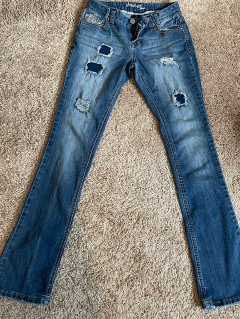 Women's Amethyst Patched Style Jeans Size 3